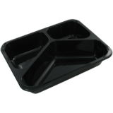 CPET menu bak 3-vaks 226 x 176 x 35 zwart
